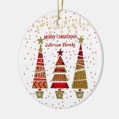 Frohe Weihnachtsbaumdekor Snowflake Familiennamen Keramik Ornament (Links)