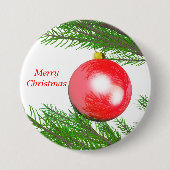 Frohe Weihnachtsbaumdekoration Button (Vorderseite)