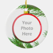 Frohe Weihnachtsbaumdekoration (Foto-Rahmen) Keramik Ornament (Hinten)