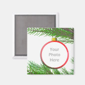 Frohe Weihnachtsbaumdekoration (Foto-Rahmen) Magnet (Vorderseite/Rückseite)