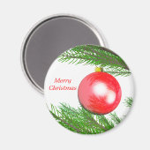 Frohe Weihnachtsbaumdekoration Magnet (Vorderseite/Rückseite)