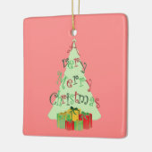 Frohe Weihnachtsbaumdekorationen Keramikornament (Links)