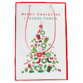 Frohe Weihnachtsbäume 2 Mittlere Geschenktüte (Vorderseite)