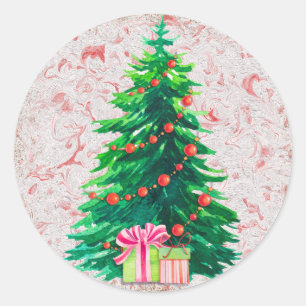 Frohe Weihnachtsbäume Aufkleber