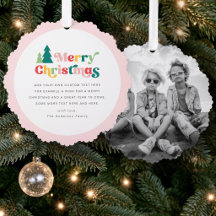Frohe Weihnachtsbäume bunt Retro-Foto