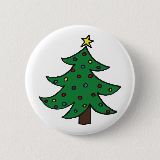 Frohe Weihnachtsbaume Button (Vorderseite)