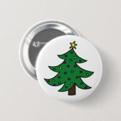 Frohe Weihnachtsbaume Button (Vorne & Hinten)