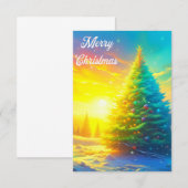 Frohe Weihnachtsbaume Dankeskarte (Vorne/Hinten)