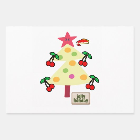 Frohe Weihnachtsbaume Elf Geschenkpapier Set (Vorderseite 2)