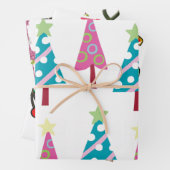 Frohe Weihnachtsbaume Elf Geschenkpapier Set (Beispiel)