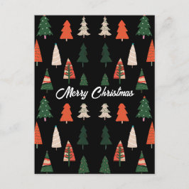 Frohe Weihnachtsbäume feierlich Feiertagspostkarte