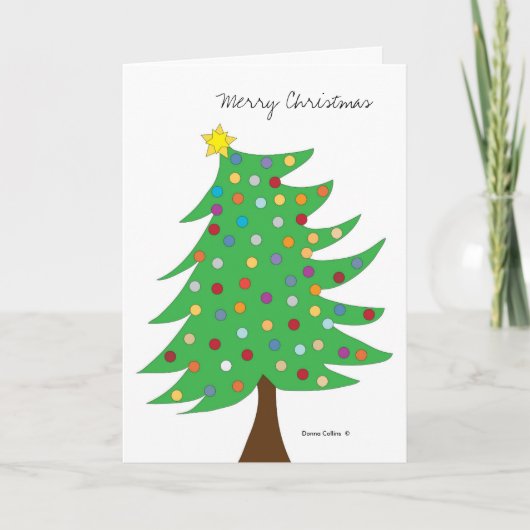 Frohe Weihnachtsbaume Feiertagskarte (Vorderseite)