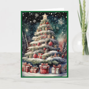 Frohe Weihnachtsbaume Feiertagskarte