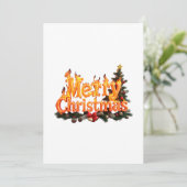 Frohe Weihnachtsbaume Feiertagskarte (Stehend Vorderseite)