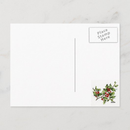 Frohe Weihnachtsbaume Feiertagspostkarte (Rückseite)