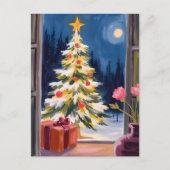 Frohe Weihnachtsbaume Feiertagspostkarte (Vorderseite)