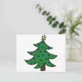 Frohe Weihnachtsbaume Feiertagspostkarte (Stehend Vorderseite)
