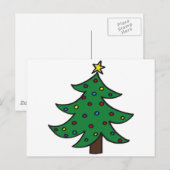 Frohe Weihnachtsbaume Feiertagspostkarte (Vorne/Hinten)