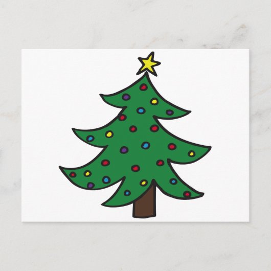 Frohe Weihnachtsbaume Feiertagspostkarte (Vorderseite)