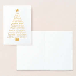 Frohe Weihnachtsbaume Folienkarte