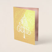 Frohe Weihnachtsbaume Folienkarte (Vorderseite)