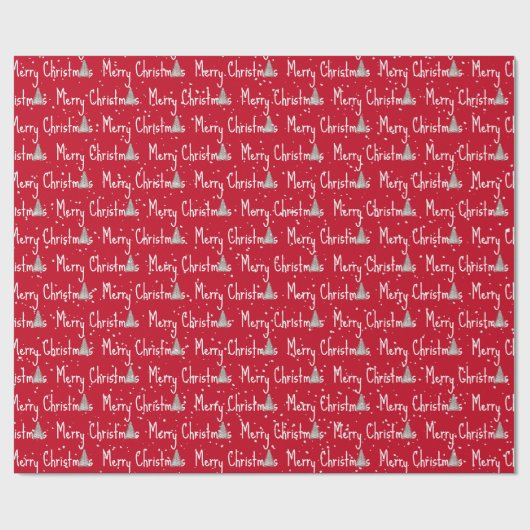 Frohe Weihnachtsbaume Geschenkpapier (Flach)
