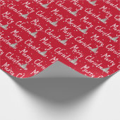 Frohe Weihnachtsbaume Geschenkpapier (Ecke)
