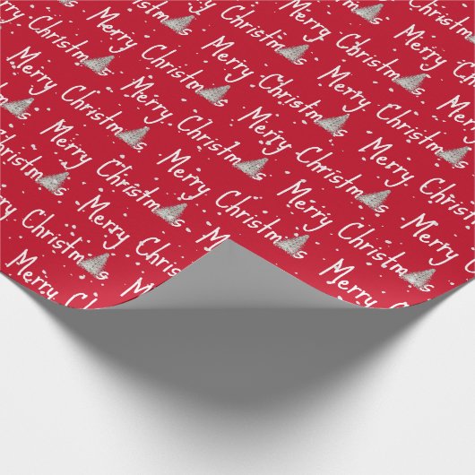 Frohe Weihnachtsbaume Geschenkpapier (Ecke)