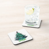 Frohe Weihnachtsbaume Getränkeuntersetzer (Rechte Seite)