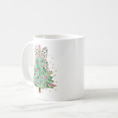 Frohe Weihnachtsbaume Gezeichnet Kaffeetasse (Vorderseite Links)
