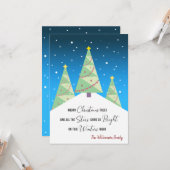 Frohe Weihnachtsbäume Haiku Moderner Urlaub Karte (Vorderseite/Rückseite Beispiel)