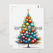 Frohe Weihnachtsbaume | Happy Holidays Postkarte (Vorne/Hinten)