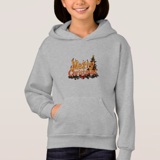 Frohe Weihnachtsbaume Hoodie (Vorderseite)