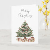 Frohe Weihnachtsbaume Karte (Gelbe Blume)