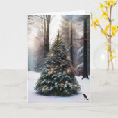 Frohe Weihnachtsbaume Karte (Gelbe Blume)