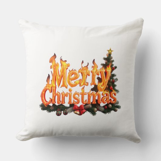 Frohe Weihnachtsbaume Kissen (Vorderseite)