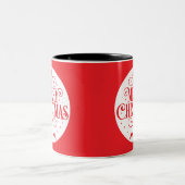 Frohe Weihnachtsbaume Ornament Zweifarbige Tasse (Mittel)