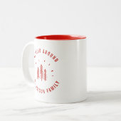 Frohe Weihnachtsbäume Rocking Moderne Custom Famil Zweifarbige Tasse (Vorderseite Links)