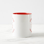 Frohe Weihnachtsbäume Rocking Moderne Custom Famil Zweifarbige Tasse (Mittel)