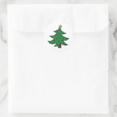 Frohe Weihnachtsbaume Runder Aufkleber (Tasche)