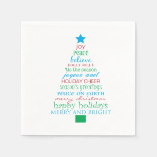 Frohe Weihnachtsbaume Serviette