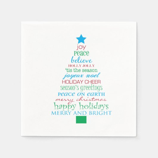 Frohe Weihnachtsbaume Serviette (Vorderseite)