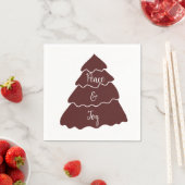 Frohe Weihnachtsbaume Serviette (Beispiel)