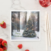 Frohe Weihnachtsbaume Serviette (Beispiel)