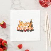 Frohe Weihnachtsbaume Serviette (Beispiel)