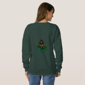Frohe Weihnachtsbaume Sweatshirt (Schwarz voll)