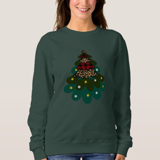 Frohe Weihnachtsbaume Sweatshirt (Vorderseite)