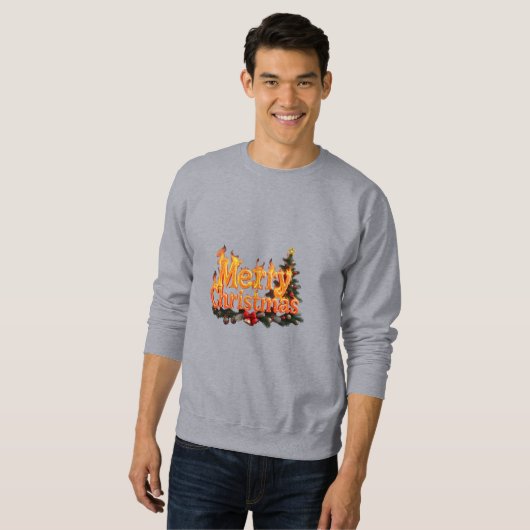 Frohe Weihnachtsbaume Sweatshirt (Vorne ganz)