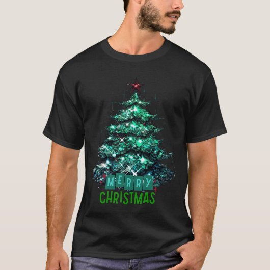 Frohe Weihnachtsbaume T-Shirt (Vorderseite)