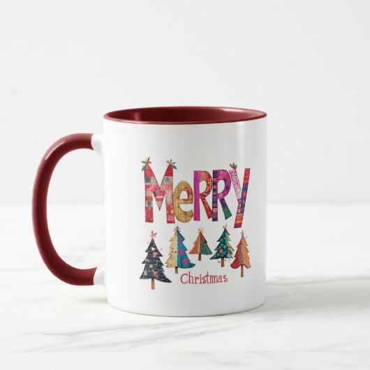 Frohe Weihnachtsbäume Tasse (Links)